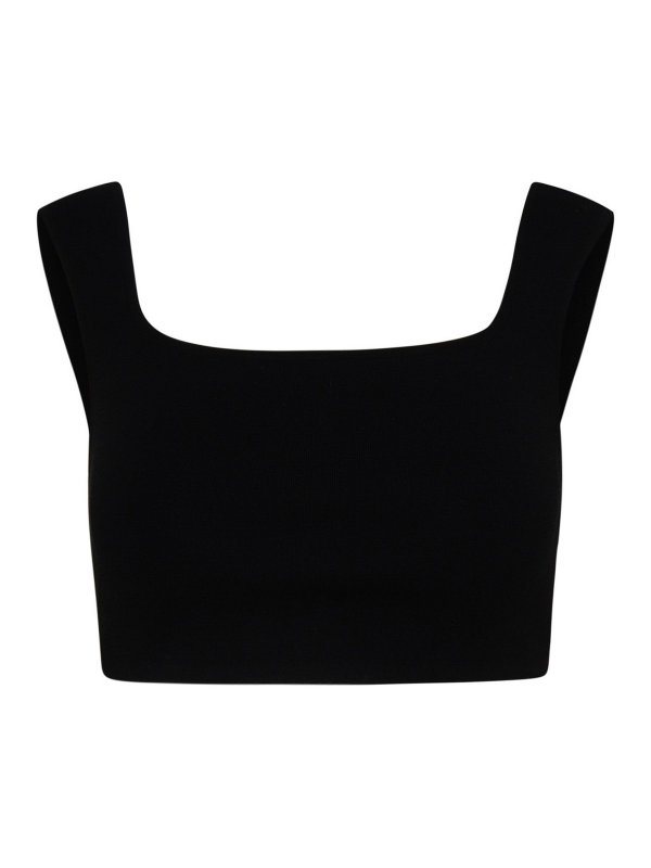 SPORTMAX: Tops y camisetas sin mangas - Top - Negro