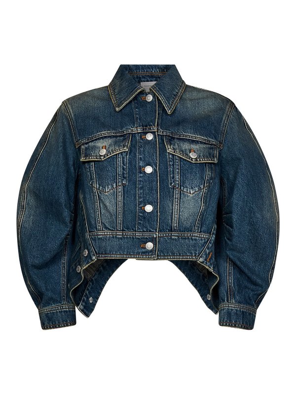 ALEXANDER MCQUEEN: denim jacket - Cropped jacket