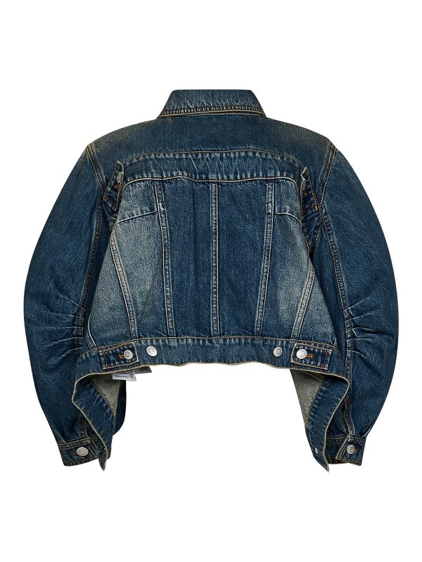 ALEXANDER MCQUEEN: denim jacket online - Cropped jacket