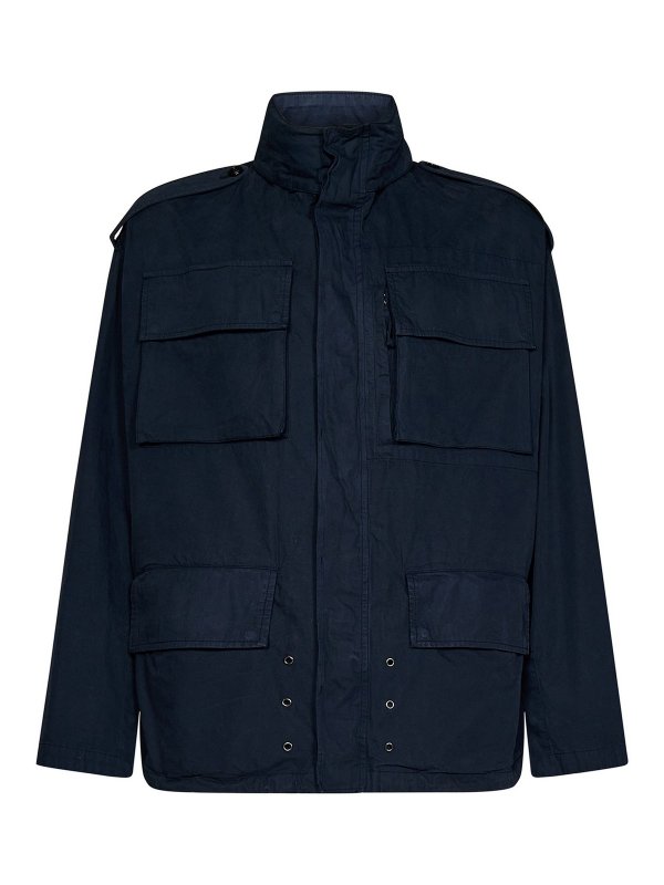 ASPESI: casual jackets - cotton canvas field jacket