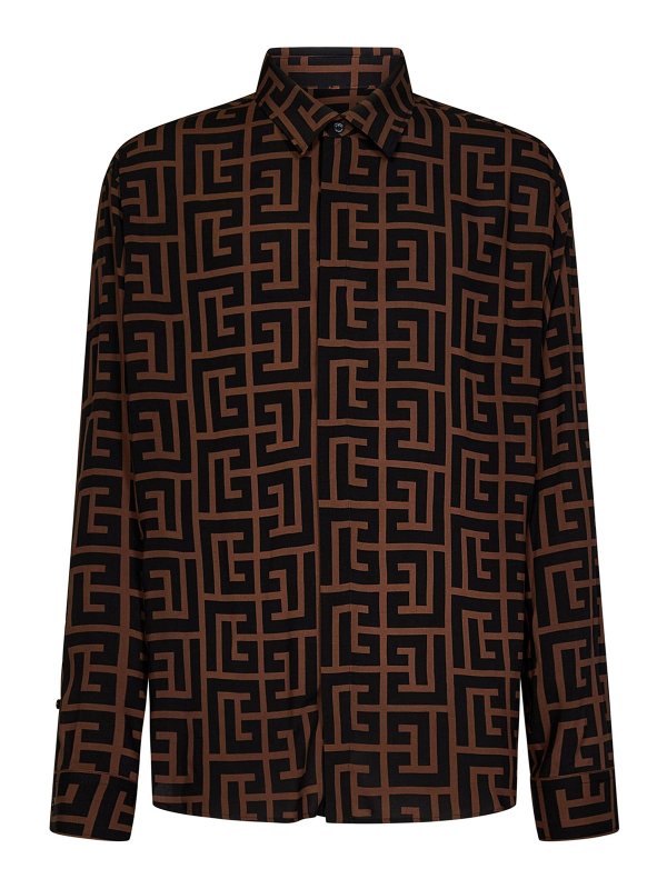 Balmain: Chemises - Chemise - Marron