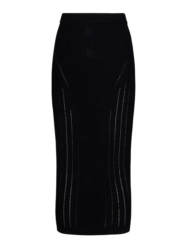 Balmain: ニーレングススカート＆ミディ丈 online - 膝丈/ミディスカート - 黒