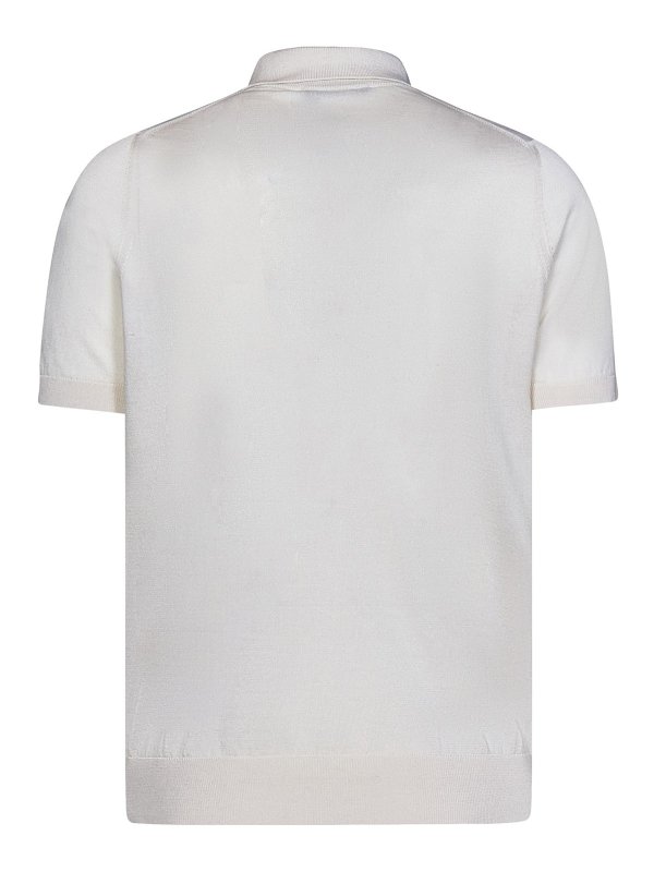 COLOMBO: polo shirts online - silk knit polo shirt