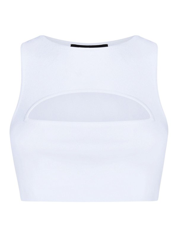 DSQUARED2: Top e canotte - Top corto bianco
