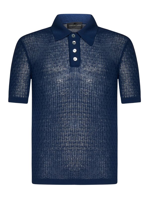 GABRIELE PASINI: ポロシャツ - ポロシャツ - ブルー