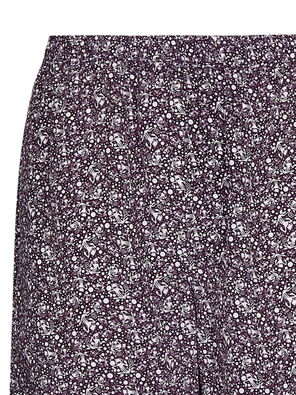iKRIX Mauro Grifoni: Trousers Shorts - Grape-colored silk shorts