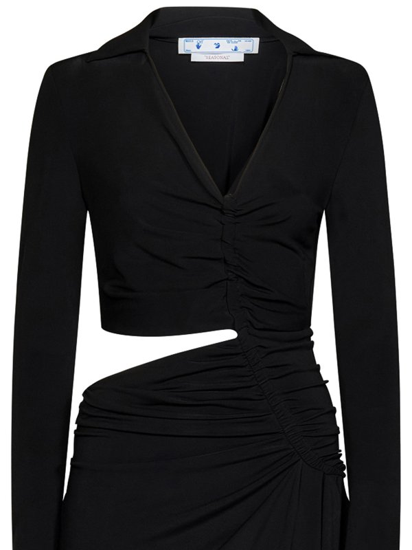 iKRIX OFF-WHITE: abiti al ginocchio - Abito midi nero