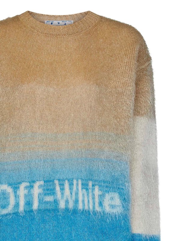 iKRIX OFF-WHITE: Suéteres con cuello pico - Suéter Cuello Redondo - Beis