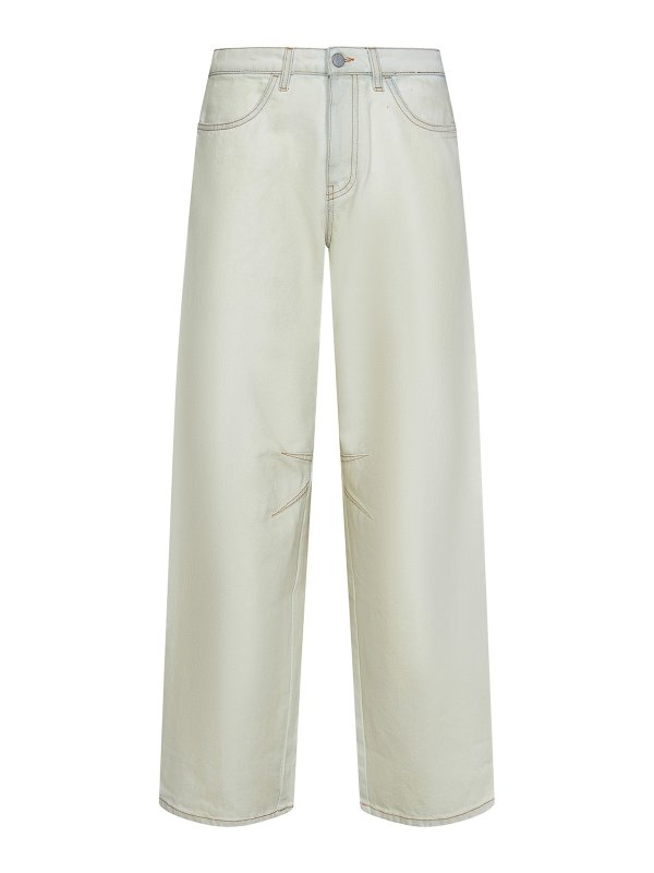 Palm Angels: ベルボトムジーンズ - フレアジーンズ - 白