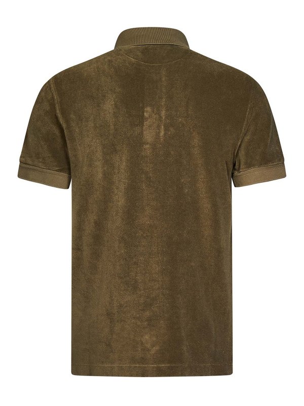 TOM FORD: polo shirts online - Olive green cotton blend polo shirt