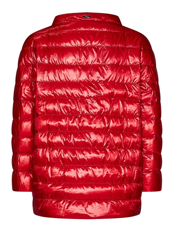 HERNO: padded jackets online - Red-colored down jacket