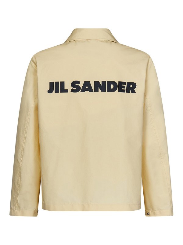JIL SANDER: shirts online - Pastel yellow lightweight cotton popl