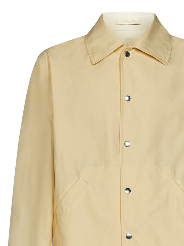iKRIX JIL SANDER: shirts - Pastel yellow lightweight cotton popl