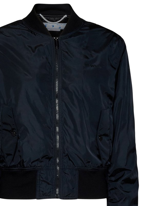 iKRIX OFF-WHITE: bombers - Black nylon padded bomber jacket