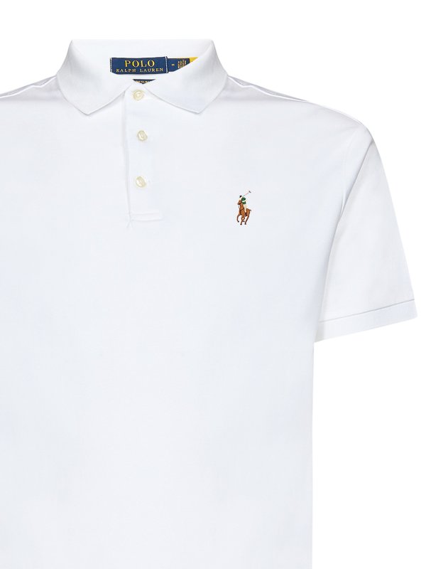 iKRIX POLO RALPH LAUREN: polo shirts - white  custom slim-fit polo shirt