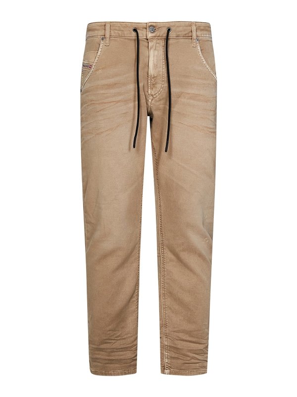 DIESEL: ストレートジーンズ - ストレートジーンズ - ベージュ