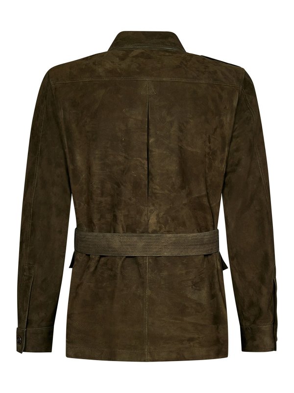 RALPH LAUREN: leather jacket online - Suede jacket
