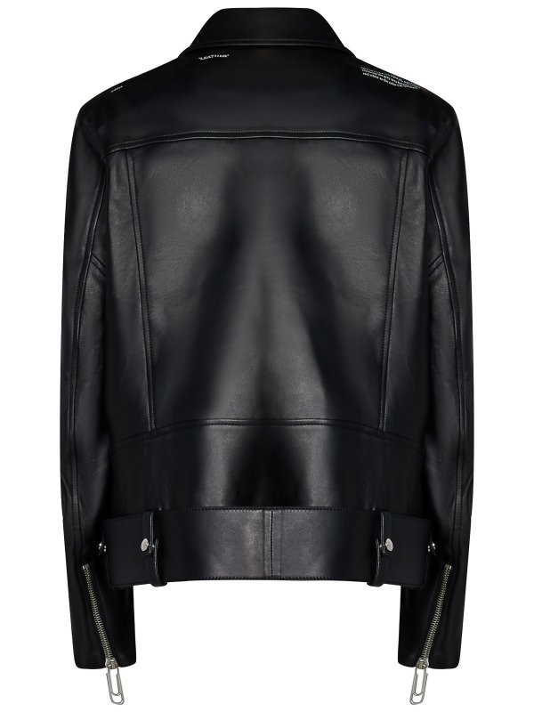 OFF-WHITE: Lederjacken online - Jacke - Schwarz