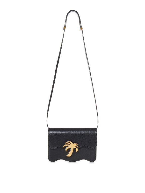 Palm Angels: shoulder bags - Small black calfsk