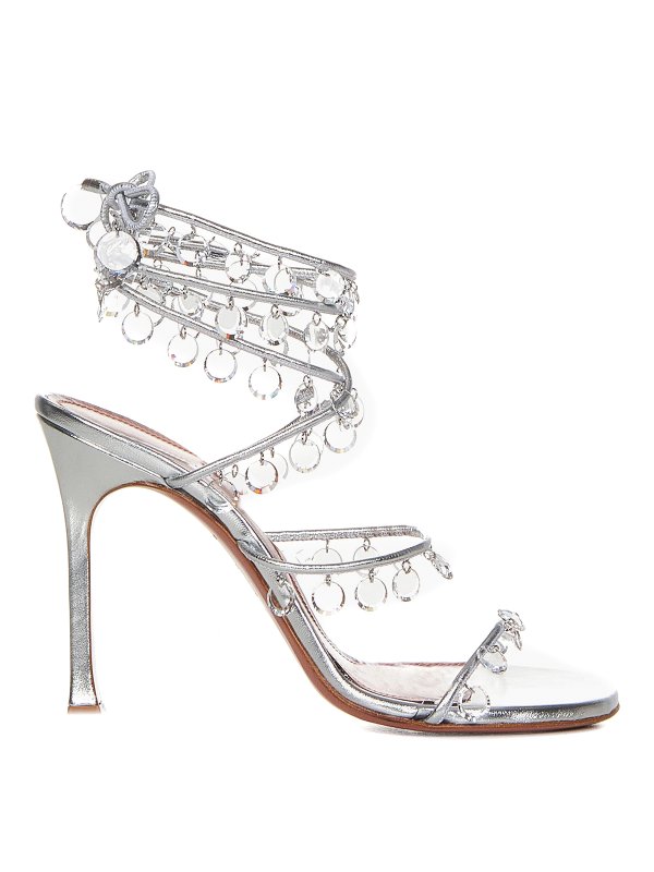 AMINA MUADDI: サンダル - サンダル - 銀