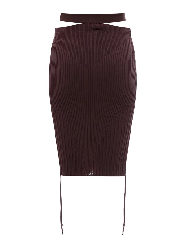 ANDREĀDAMO: Jupes midi et au genou online - Jupe Midi - Marron