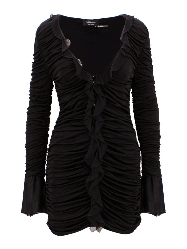 BLUMARINE: Robes courtes - Robe Au Genou - Noir