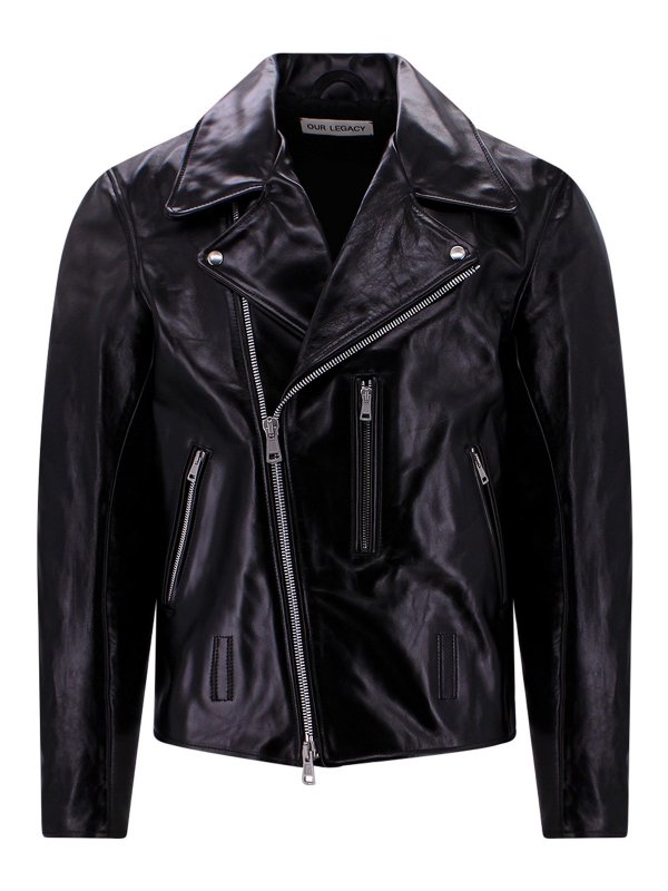 OUR LEGACY: leather jacket - Hellraiser