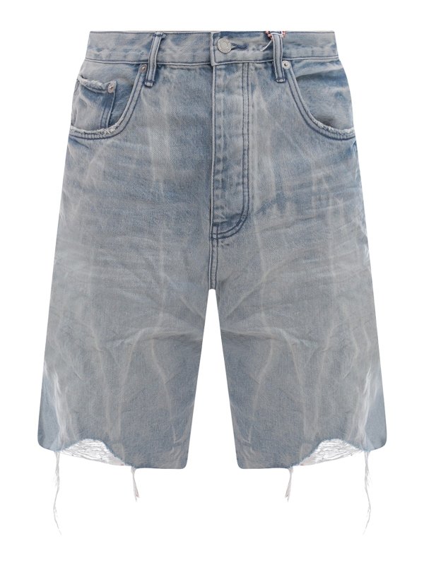 PURPLE BRAND: トラウザーショーツ - ショートパンツ - ブルー