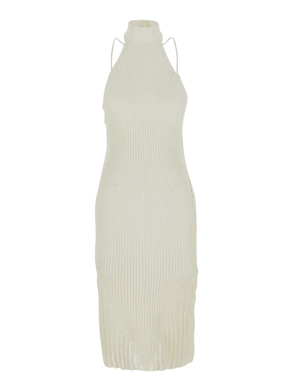 ANDREĀDAMO: knee length dresses - High necked dress