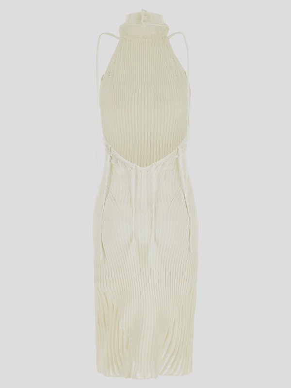 ANDREĀDAMO: knee length dresses online - High necked dress