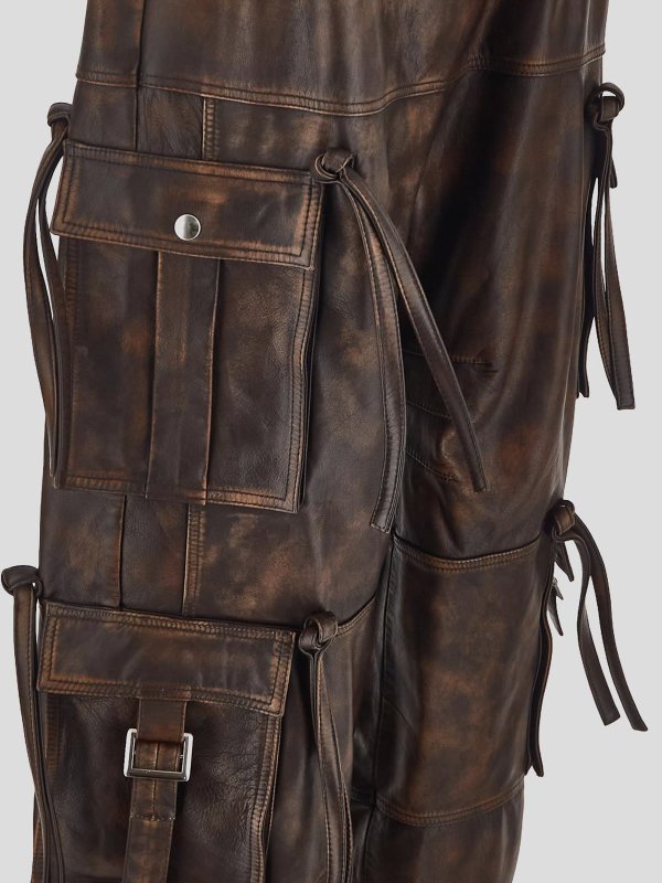 iKRIX ANDREĀDAMO: leather trousers - Leather Casual cargo trousers