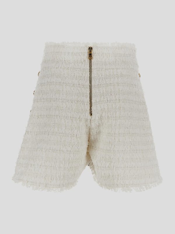 Balmain: Shorts online - Jean Évasé - Blanc