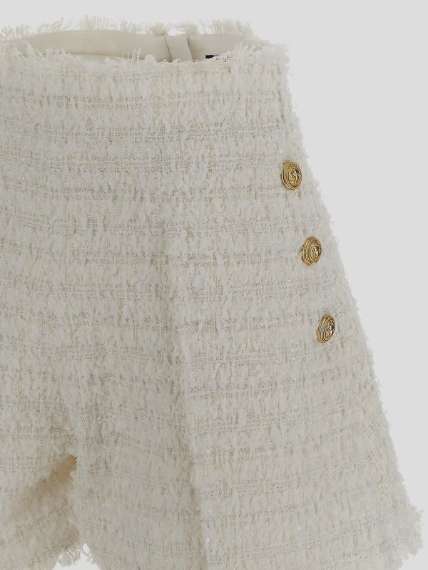 iKRIX Balmain: Shorts - Jean Évasé - Blanc