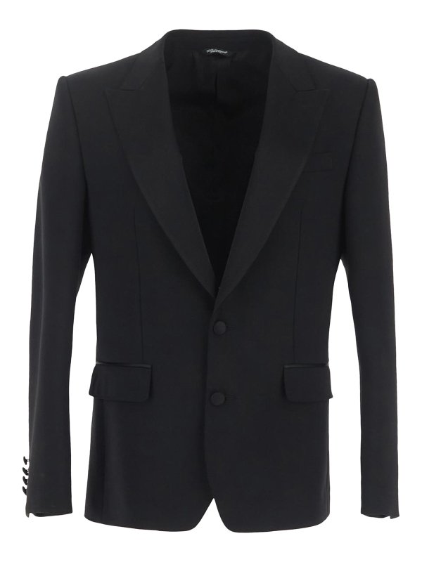 DOLCE & GABBANA: Blazer - taillierte Jacke  - Schwarz