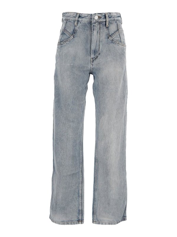 ISABEL MARANT: Jeans Rectos - Vaqueros Rectos - Azul