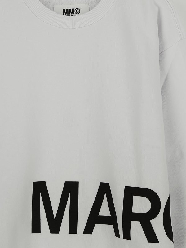 The Best Shops MM6 MAISON MARGIELA: スウェット＆セーター - クルーネック - 白