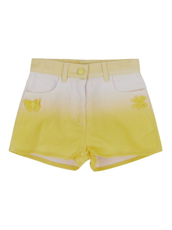 MONNALISA: トラウザーショーツ - ショートパンツ - イエロー