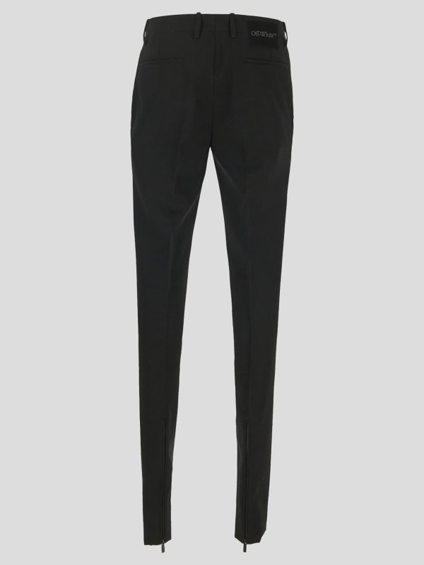OFF-WHITE: Pantalones casual online - Vaqueros Pitillos - Negro