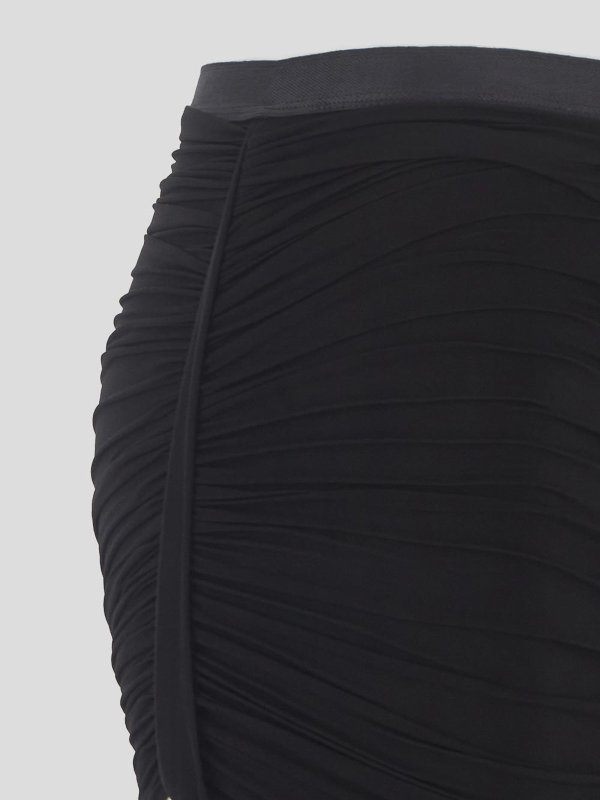 iKRIX RICK OWENS: ニーレングススカート＆ミディ丈 - 膝丈/ミディスカート - 黒