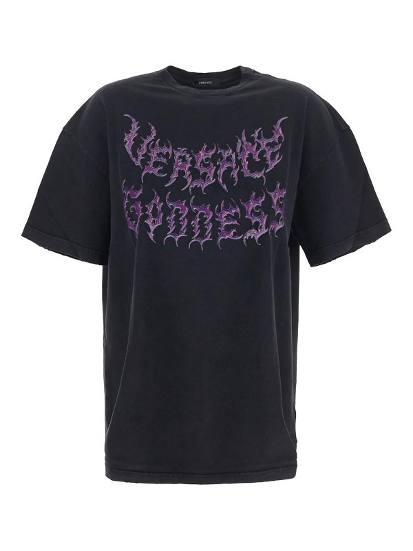 VERSACE: T-shirts - T-Shirt - Schwarz