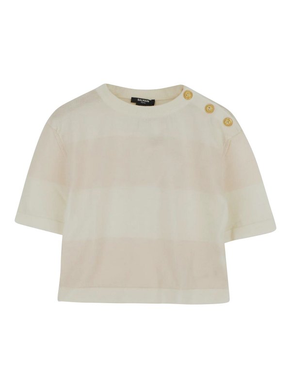 Balmain: クルーネック - クルーネック - 白