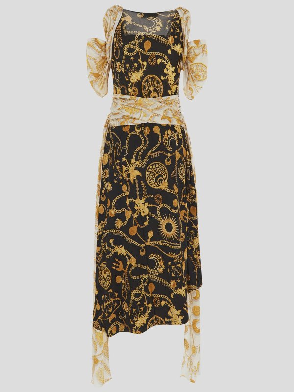 MARINE SERRE: ニーレングスドレス online - 膝丈ドレス - 黒