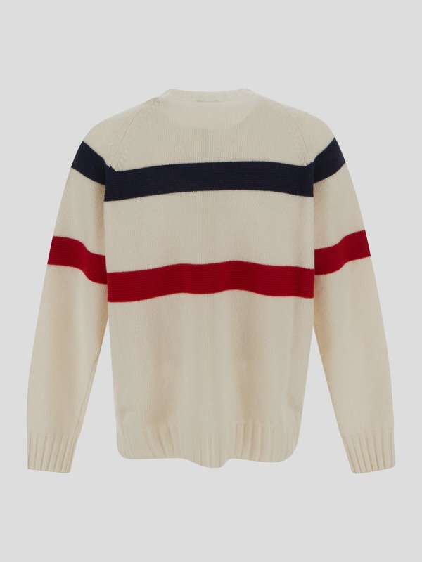 MONCLER: Suéteres con cuello pico online - Suéter Cuello Redondo - Blanco