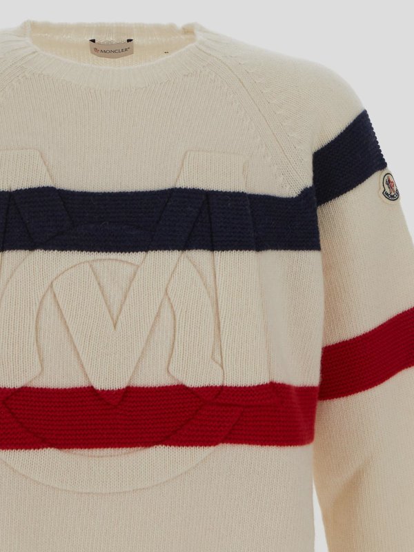 iKRIX MONCLER: Suéteres con cuello pico - Suéter Cuello Redondo - Blanco