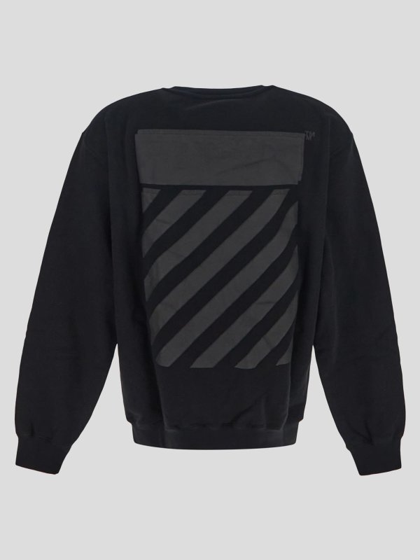 OFF-WHITE: Strickpullover mit Rundhalsausschnitt online - Rundhalspullover - Schwarz