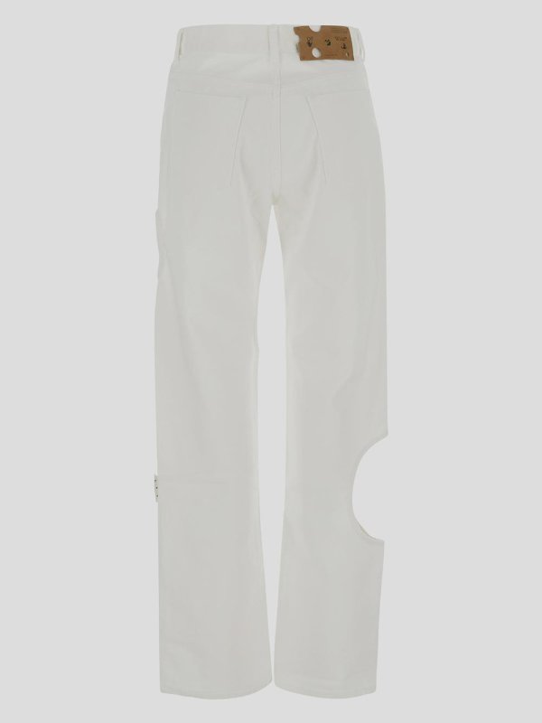 OFF-WHITE: ストレートジーンズ online - ストレートジーンズ - 白