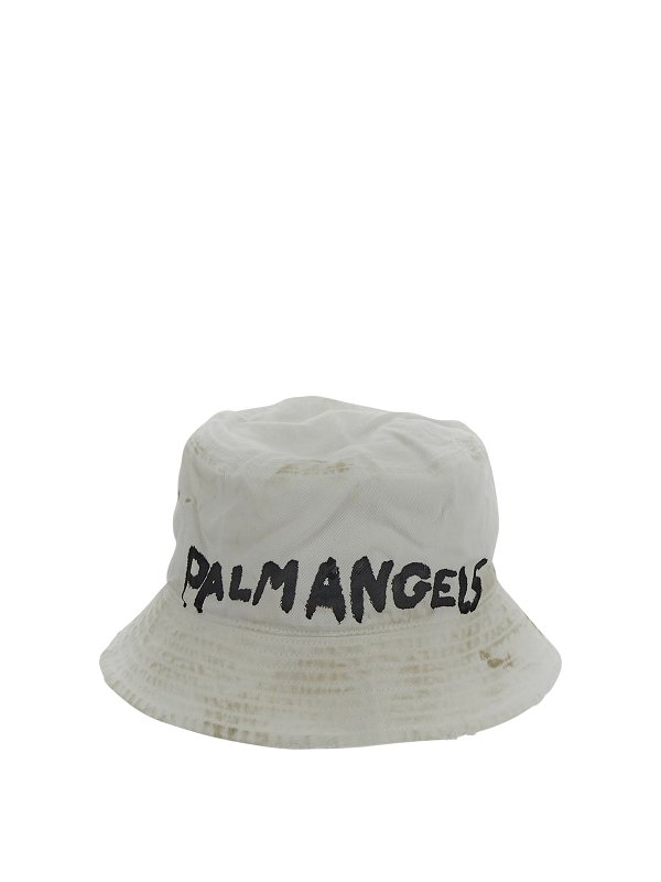 PalmAngelバケットハット Palm Angels bucket hat - White - Women|PWLA013S23FAB0036110