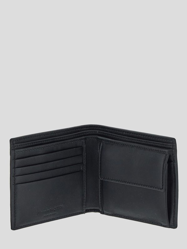graffiti logo wallet shop online: ALEXANDER MCQUEEN