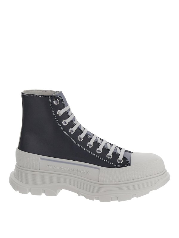 ALEXANDER MCQUEEN: Stiefeletten - Stiefel - Blau