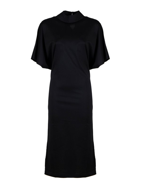 KARL LAGERFELD: knee length dresses - Wrap jersey dress